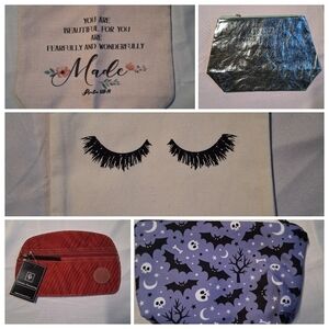NWT 5 Pc. Cosmetic/Supplies Bags